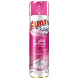 Ambientador En Spray Sapolio frasco 360 ml Arrullos de Bebé