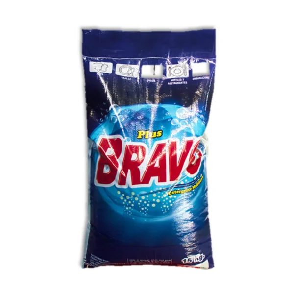 Detergente en Polvo Bravo Saco x 15 Kilos Azul Floral (Polvo Celeste)